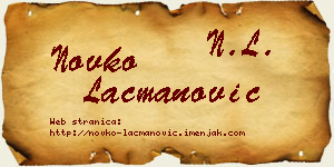 Novko Lacmanović vizit kartica
